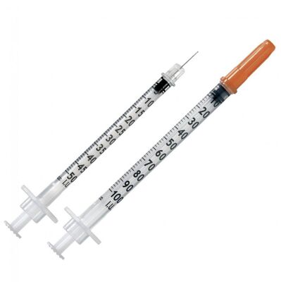 kopen 1 ml insulinespuit met vaste naald en steriele verpakking voor precieze medische injecties online vervaardiging