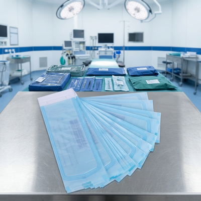 Kopen 90*260mm Zelfsluitende Sterilisatie Verpakking Zakken Rol Sterilisator Zak voor Medisch / Tandheelkundig / Schoonheidsgebruik PE+Medisch online vervaardiging