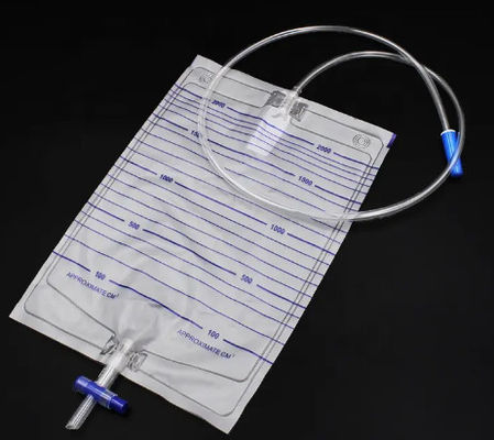 Goede prijs Fabrieksprijs 2000 ml PVC medische urine afvoer zak met T-type klep anti-reflux klep graduaties online