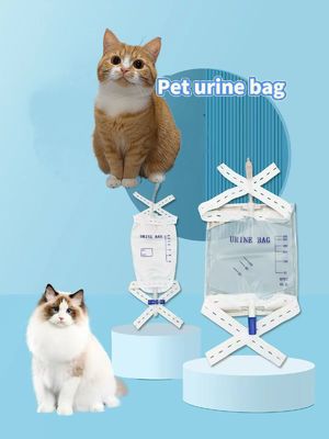 Goede prijs Veterinaire hond kat gebruik chirurgische verbruiksartikelen wegwerp PVC urinekatheterisatiezak inclusief verlengbuis en riemen dierenarts online