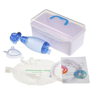 Goede prijs Veterinaire wegwerp PVC handmatige reanimator met een enkelvoudig Ambu-zak met masker, zuurstofbuis, ademhalingskist (S/M/L) online