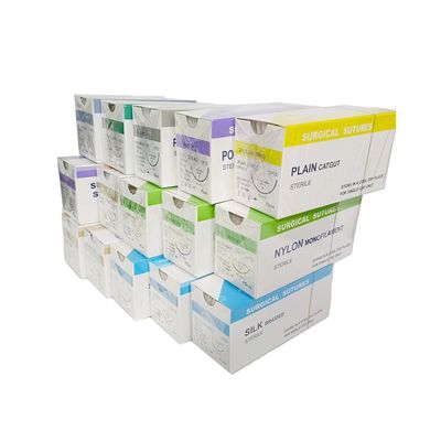 Goede prijs Nylon steriele chirurgische hechtingen Nylon monofilament hechtingen met naald Nylon zijde chromische catgut online