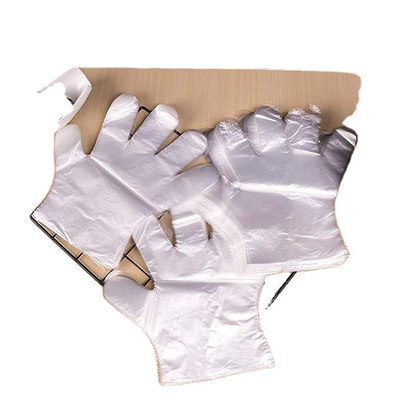 Goede prijs Eenmalige HDPE PE-handschoenen Polythene-handschoenen met geïmprimeerd glad oppervlak, hoge trekvastheid, eenmalige HDPE-handschoenen van kunststof online