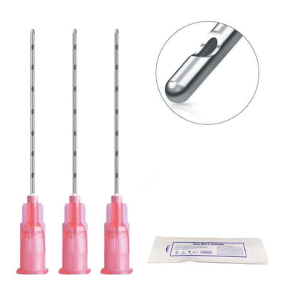 Goede prijs Stomp naald Micro Cannula Gecertificeerde roestvrij staal stomp naald voor huidvullers & mesotherapie 30g 27g 25g 23g 21g 18g 50mm online