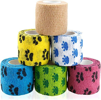 Goede prijs Groothandel zelfklevende niet-geweven elastische vet wrap hond poot bandage vetraps cohesieve bandage online