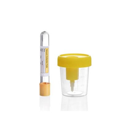 Goede prijs Disposable Urine Cup with Needle Vacuum Urine Specimen Collection Cup 60ml 90ml 100ml 120ml with Needle online