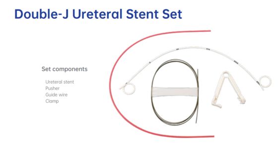 Goede prijs Medical-Grade Double J Ureteral Stent Set – Class II PVC with 22mm-26mm Length for Optimal Urinary Healing online