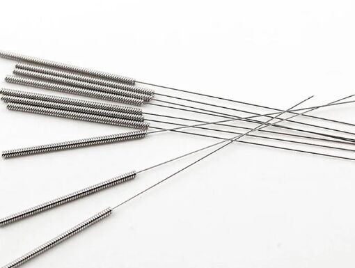 Goede prijs Eenmalige steriele acupunctuurnaalden van medisch gehalte van roestvrij staal Individueel verpakt CE/ISO gecertificeerde mesonaalden online