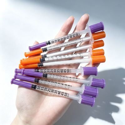 Goede prijs Eenmalige insulinespuit 0,5cc 1cc Medische Etral Dunwandige insulinespuitjes met aangepaste kleur Online
