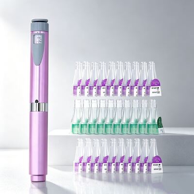 Goede prijs 60 Eenheden herbruikbare peptidepen injector met duidelijk schaalontwerp en reisdoos met 2 stuks 3 ml patronen Online